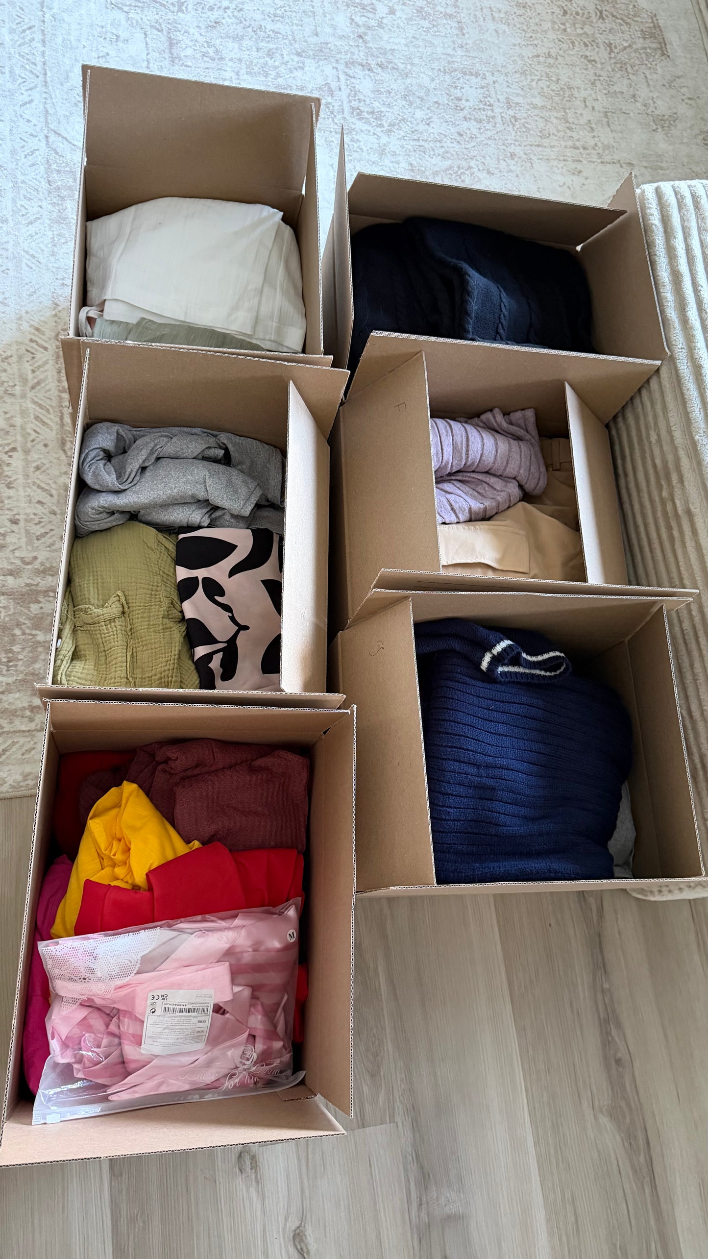 Cajas de ropa